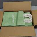 Zikoos 48 Pcs Welcome Bags for Wedding Guests Set with 1 Roll of Ribbon, 10.6 X 8.2 X 4.4 Inches Sage Green Thank You Gift Paper Bags with Handles for Wedding Favor, Hotel Guests, Party Supplies