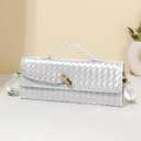 NEWBELLA Handwoven Women's Clutch Purse, Crossbody Bag with Adjustable Strap for Evening & Casual Use