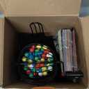 Yuanhe Deluxe Bingo Game Set - Metal Round Cage, 75 Colored Bingo Balls, 100 Bingo Cards, 500 Mixed Chips and Master Board for Large Groups, Parties