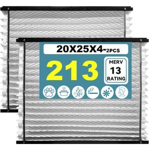 2 Pack 213 Replacement Air Filter, Compatible with April-aire Air Purifiers 1210, 1620, 2210, 2216, 3210, 20x25x4 MERV-13 HVAC AC Furnace Filter Replacement