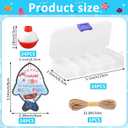 24 Sets Fishing Party Favors Candy Mini Tackle Boxes with 48 Red White Floater &Thank You Cards for Fishing Theme Party Supplies and Decorations