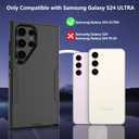 4 x for Samsung Galaxy S24 Ultra Case, Heavy Duty Shockproof Protective Phone Case with Dual Layer Protection (Black)