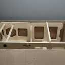 4-in-1 Toddler Kitchen Step Stool, Foldable Learning Standing Tower with Blackboard, Wooden Kitchen Stool Helper for Kids, 1-3 Year Old Boy Girl Gifts