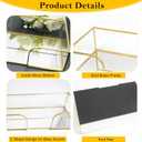 Guest Towel Holder - Glass Napkin Holder for Bathroom, Gold Bathroom Napkin Holder Tray Stylish Guest Towel Holder Tray for Bathroom Toilet Kithcen Dining Table Party Holiday Decor