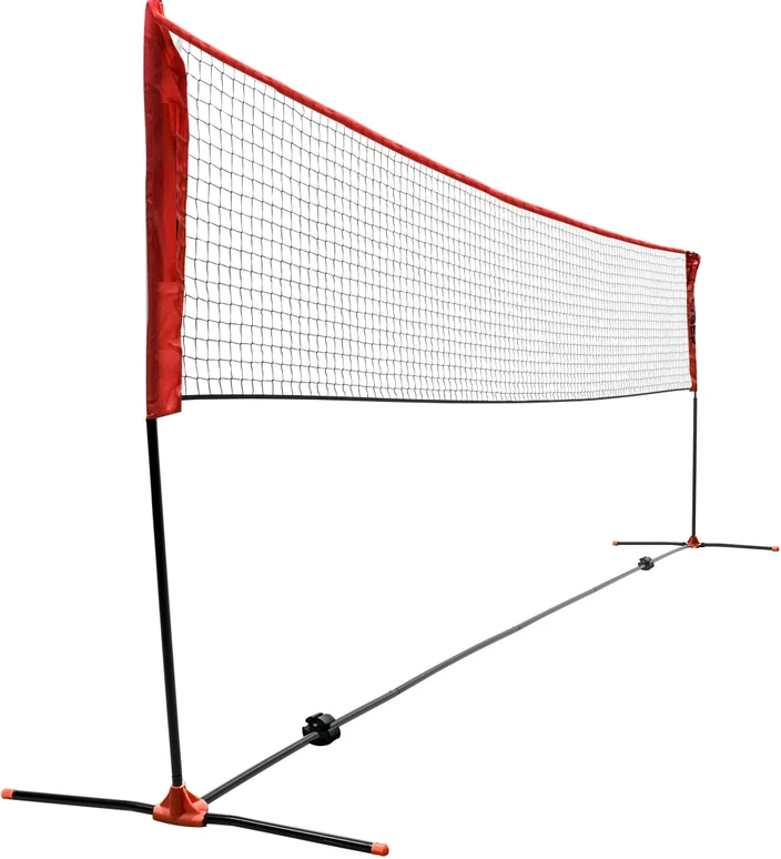 VEVOR Badminton Net, Height Adjustable Volleyball Net, Wide Foldable Pickleball Net, Portable Easy Setup Tennis Net Set with Poles, Stand and Carry Bag, for Kids Backyard Game Indoor Outdoor Use