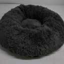 Donut Dog Bed Cat Bed Fluffy Calming Pet Bed Dog Round Bed Cat Round Bed Warm Kitten Nest Ideal for 3Kg Pet, Small, Dark Light 21"x6"