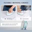 PIOMATIC Travel Iron Mini with Steam for Clothes with Dual Voltage, Portable Mini Ironing Machine with Non-Stick Soleplate, Small Iron for Sewing, Quilting and Handcraft