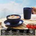 Camping Utensils, Reanea Camping Mess Kit for Travel, Camping, Picnic, Outdoor, Camping Gear Include Knife, Spoon, Fork Cutlery Set, Cup, Bowl, Plate, Camping Essentials for 1