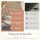 15PC Jute Stair Treads for Wooden Steps-Stairs Carpet Non Slip-Peel and Stick Stair Treads Indoor, Adhesive Staircase Step Treads Residue Free, Durable Natural Stair Runner Rug,8"x30" Beige