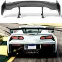 JMTBNO 57 Inch Rear Spoiler GT Style Carbon Fiber,Universal Car Rear Trunk Spoiler Wing Spoiler Compatible with Honda Civic Chevy Corvette Mustang Camaro Nissan Ford