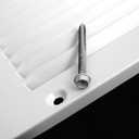 HVAC Premium 16'' x 18'' [Duct Opening] Flat Stamped Steel Return Air Grille - Sidewall and Ceiling - HVAC Vent Duct Cover - White [Outer Dimensions: 17.75''w X 19.75''h]