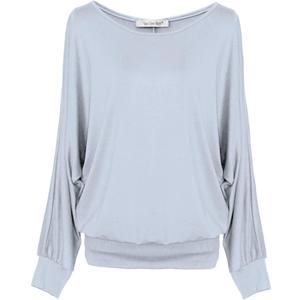 Batwing Tops for Women  Oversized Casual T-Shirt with Banded Waist (XL)
