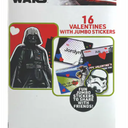 Star Wars 16 Valentines with Jumbo Stickers, 3 Pack