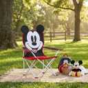 Disney Mickey Mouse Figural Folding Camp Chair for Kids, Portable Outdoor Chair with Carrying Case, Lightweight and Durable, Indoor/Outdoor Seating for Ages 3+, Perfect for Camping or Backyard