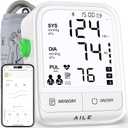 Upper Arm Blood Pressure Monitor: Aile Blood Pressure Machine for Home Use - Large Backlit Display and Voice Broadcast - Comfortable Blood Pressure Cuff - Compatible for iOS and Android Devices