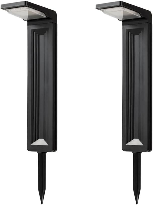 Solar Spot Lights Outdoor, Waterproof IP65, 30 LED, 2 Lighting Modes, Suitable for Outside Garden, Landscape,Pathway,Yard, Deck, Lawn, Patio, Fence- 2 Pack (Warm Light)