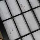 Roundhill Furniture Oriental Shoji 4 Panel Screen Room Divider, Black