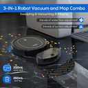 Robot Vacuum and Mop Combo, 5000Pa Self-Charging Robot Vacuum with Alexa & App Control, 3-in-1 Robotic Vacuum cleaner with Smart Obstacle Avoidance, Slim, Quiet, Ideal for Pet Hair, Carpet and Floors