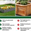 Vengarus 2 Pack 9x3x1FT Galvanized Raised Garden Bed Kit, Outdoor Metal Planter Box for Vegetables, Rectangular Steel Container, Easy Assembly (Black)
