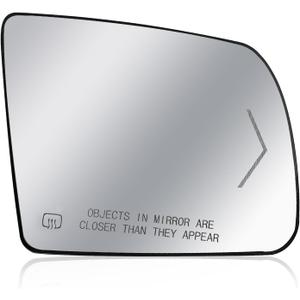 Passenger Right Side Heated Mirror Glass - Side View Heated Convex Mirror Glass with Rear Holder and Turn Signal, Replacement For Toyota 2008-2017 Sequoia 2007-2020 Tundra Passenger Side Mirror