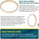 AR-PRO 8 3/8" Pool Light Lens Gasket - Exact Replacements for Pentair Part Numbers 79101600Z and 79104800 - Works with Pentair IntelliBrite, AmerLite, and SAM Amerlite LightsSet of 3