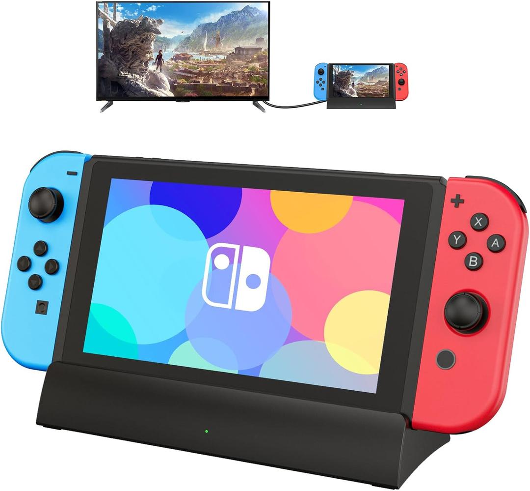 TV Docking Station for Switch-4K 1080P HDMI Output/USB-C Port/USB 3.0 Port,Replacement for Official Switch Dock(Only Dock)