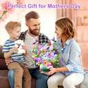 Yinqing Mothers Day Card, Happy Mothers Day card with Music&Light, Hummingbird Oasis,10 Inch Life Sized Forever Flower Bouquet from Daughter, Son, Husband, Mother Gifts Cards for Mom Wife Grandma(Blank Notecard & Envelope)
