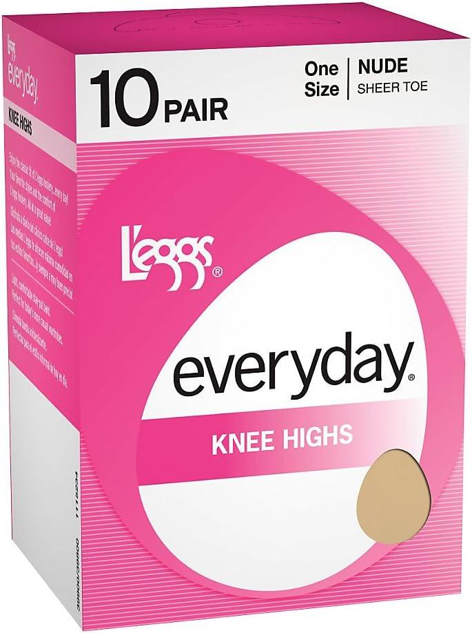L'eggs Everyday Knee Highs ST 10 (One Size, Nude)