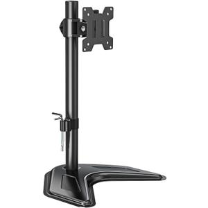MOUNTUP Single Monitor Stands, Freestanding VESA Monitor Desk Mount fits 13'' to 32'' Computer Screen with Height Adjustable, Swivel, Tilt, Rotation, VESA 75x75 100x100 MU0023