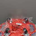 2 Plastic Scooter Boards with Handles for Kids Sitting and Sports Training, with 1 Ring, 2 Ropes and 4 Beanbags, Indoor and Outdoor Play (Red & Blue)