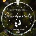 2 x First Time Grandparents Gifts - Christmas Ornaments, Baby Pregnancy Announcement, New Grandma Gift Ideas - Baby Announcements (2024)