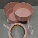 Fuutreo 2 Pcs Round Flower Boxes for Arrangements Gift Boxes with Lid 7.8 x 7.8 x 6.8 Inch Double Layers Rotating Rose Vase Bouquet Wedding Birthday Decorations, Black and Pink