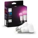 Philips Hue Smart 60W A19 LED Bulb - White and Color Ambiance Color-Changing Light - 2 Pack - 800LM - E26 - Indoor - Control with Hue App - Works with Alexa, Google Assistant and Apple Homekit