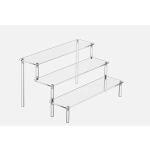 3-Tier Clear Acrylic Display Risers Stand Organizer for Food Tabletop Figures