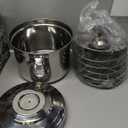 Stainless Steel Idli Cooker, 4 Plates Idli Maker With Whistle (16 Idli, Pack of 1)