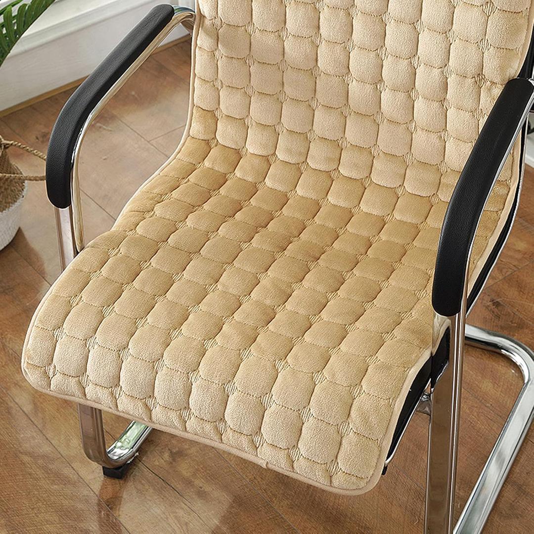 One-Piece Chair Cushion with Ties, Replacement Mat, High Back Patio Chair Cushion, Washable Gaming Chair Backrest Cushion for Home Office Chair, Comfort Plush Seat Cushion, 27x27