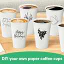 RAZCC 16 oz Paper Cups, 300 Pack 16oz Disposable Paper Coffee Cups, Coffee Cups 16 oz for Cold and Hot Drinks, White Paper Drinking Cups for Parties, Picnic, Cafes, Bistros and Events