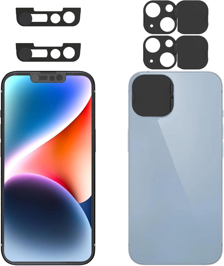 Privacy Cover Compatible for iPhone 14 /iPhone 14 Plus Front Camera Cover,Protect Privacy and Security But Not Affect Facial Recognition2Pack