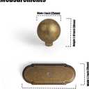 Goo-Ki 1.0''(24mm) Dia Cabinet Knob with Backplate,Antique Brass Drawer Knobs with Zinc Alloy Material,6 Packed, Antique Brass