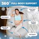 PILLANI Cooling Pregnancy Pillows for Sleeping 57-Inch Maternity Pillow for Pregnant Women with Breathable, Removable Washable Cover Support for Back, Belly, Neck, Legs, & Hips Full Body Pillow