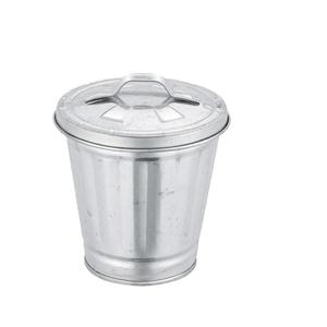 Silver Mini Galvanized Trash Can with Lid,Small Metal Buckets with Lids, Wastebasket Trash Can, Metal Rubbish Bin, Tabletop Can, Flower Pot Pen Holde Trash, Waste Receptacles and Liners, Decorations