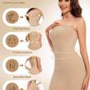 SLIMBELLE Women’s Strapless Shapewear Slip Tummy Control Dress Slip Seamless Full Body Shaper for Under Dresses, Small