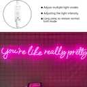 You're Like Really Pretty Neon Signs for Wall Decor, 56.34 inches Pink Light Up Sign for Wedding, Engagement Decor, Dimmable Party Birthday Bedroom Bar Pub Club Wall Decorations, 56.34x10.9 inches