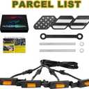 Led Grill Grille Lights for 2021 2022 2023 2024 Toyota 4Runner Sr5 Limited Trd-pro sport off-road Front Grill Lights Raptor lights for toyota 4Runner grill Emblems (Yellow)