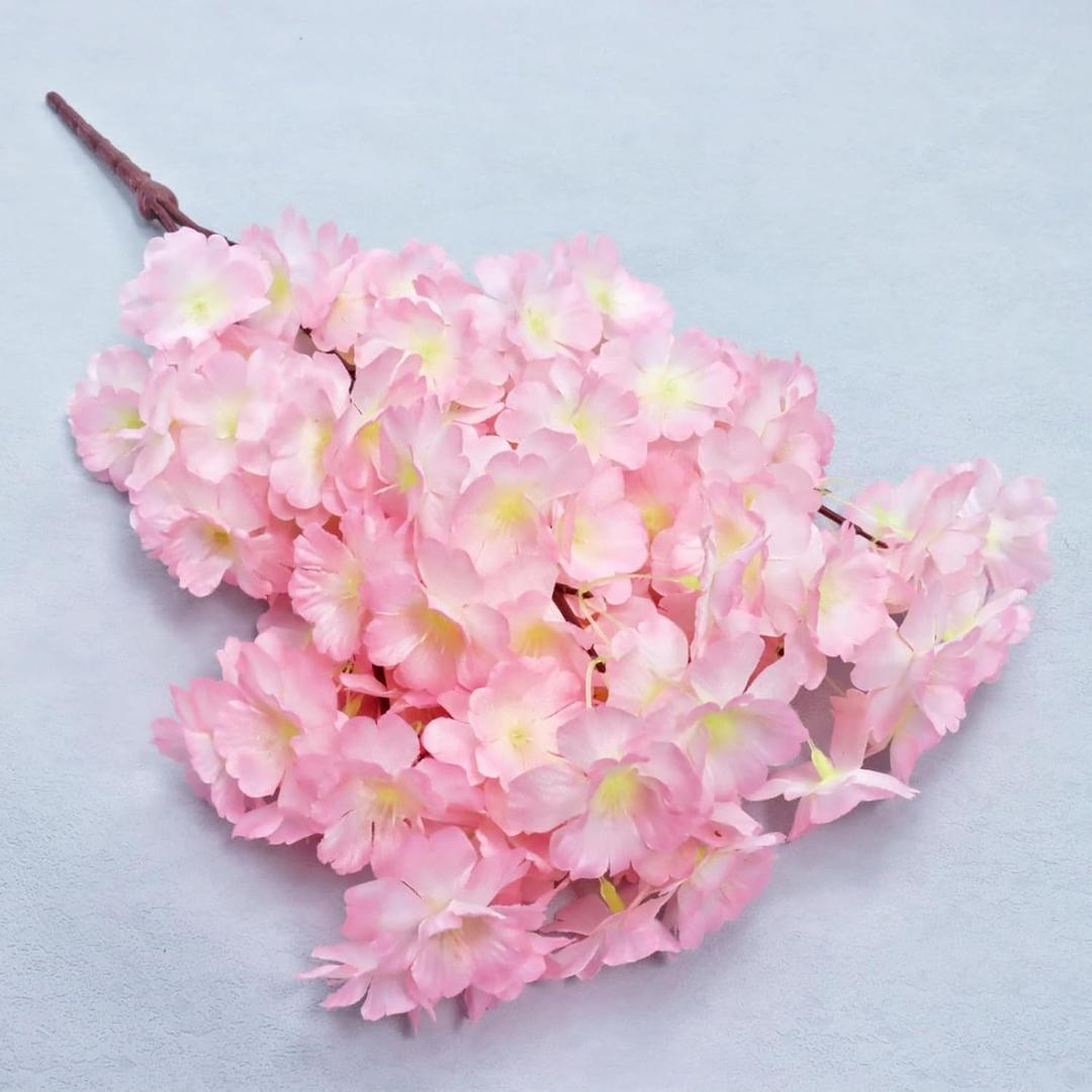 Artificial Cherry Blossoms, Five-pronged Cherry Blossoms, Short Plastic Flowers, Wedding Decoration Flowers, Living Room Decoration Flowers