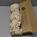 3PCS Champagne Pink Hydrangea Artificial Flowers 20" Large Fake Latex Real Touch Hydrangeas Flowers with Stems Faux Silk Bouquet for Indoor Home Decor Table Wedding Party Floral Outdoor