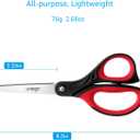 LIVINGO 8.5" Scissors All Purpose, 3 Pack Ultra Sharp Blade Shears, Professional Ergonomic Comfort Grip Scissors for Office School Home Supplies Fabric Sewing DIY Cutting General Use