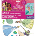 Disney Princess Create Your Own Mailbox Kit, Pack of 4.