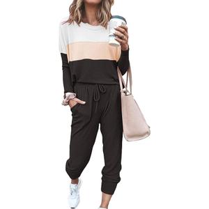 ETCYY NEW Lounge Sets for Women Sweatsuits Sets Two Piece Outfit Long Sleeve Pant Workout Athletic Tracksuits XL