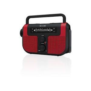 Weatherx WR383R with Flashlight Solar Handcrank Weatherband AM/FM Radio - Red/Black